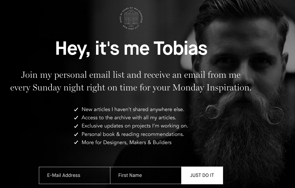 Tobias Van Schneider can use the power of influence to get emails