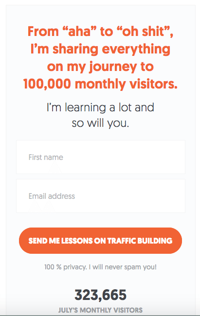 Neil Patel sidebar offer