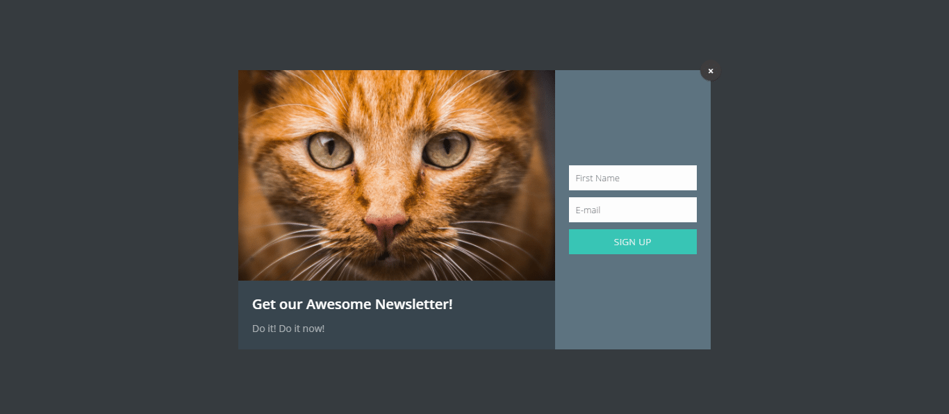 Aggressive full page CTA