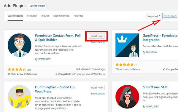 The first step is installing Forminator