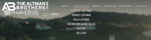 an example of a well done navigation menu