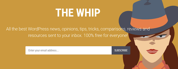 An example of the whip sign up form