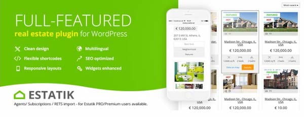 Estatik real estate free plugin