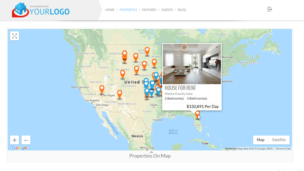 An example of Google Maps integration