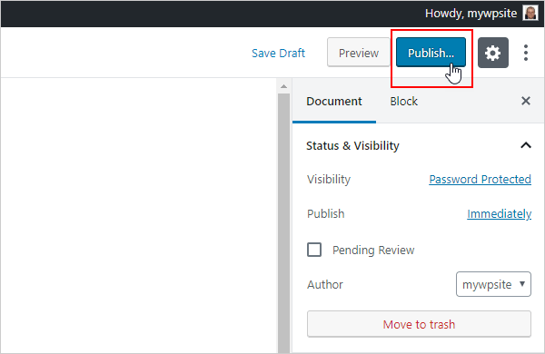 Publish your post or page.