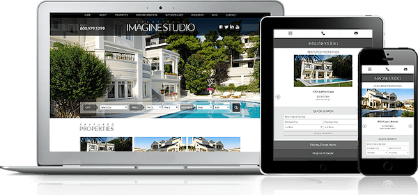 An example of how a responsive website looks like on different devices