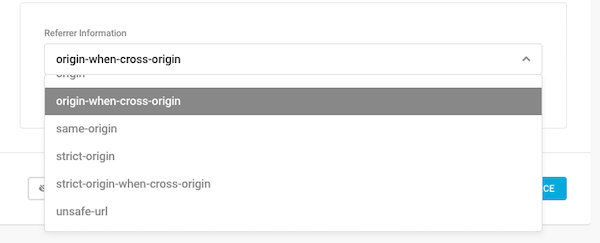 Choose different options with this security header