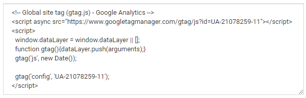 Google Analytics Tracking Code