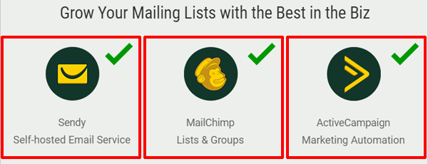 Hustle email integrations