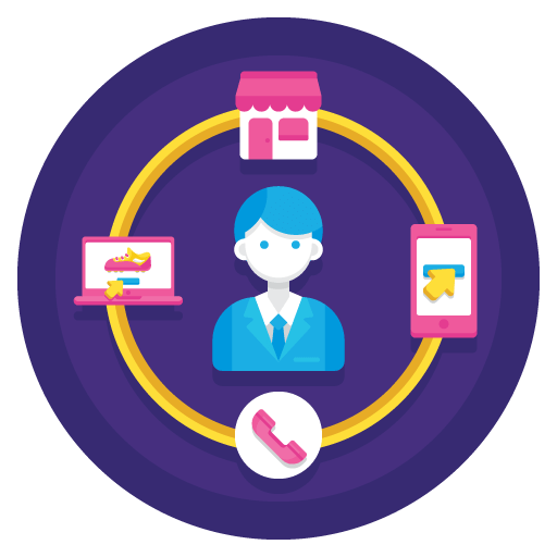 Omnichannel marketing illustration.