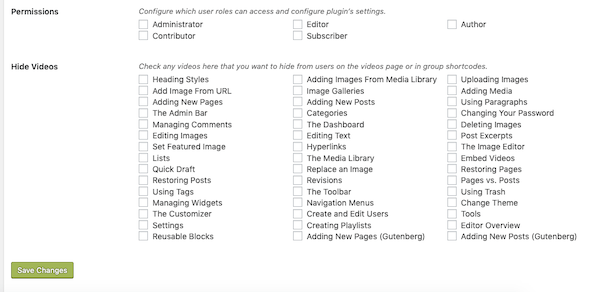 Select specifically which videos you'd like to show your users