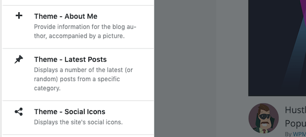 This theme also comes with some handy widgets