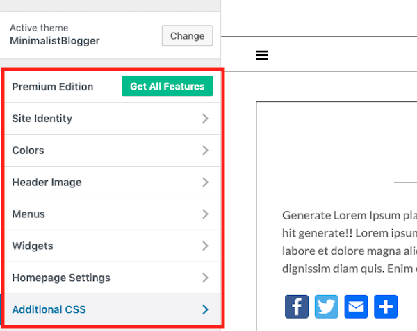 A look at the MB menu