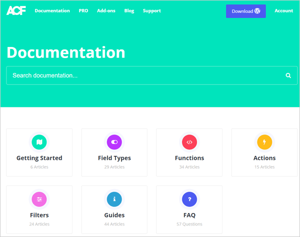 Advanced Custom Fields documentation