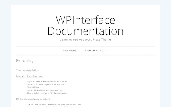 A look at the help docs this theme comes with