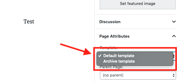 Choose from different page templates