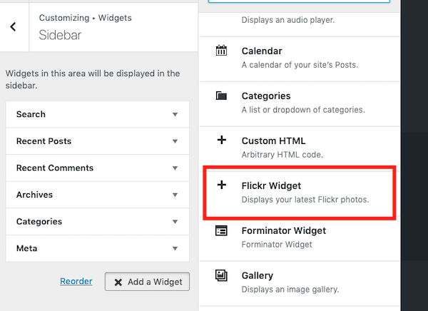 Wilson comes with some handy custom widgets