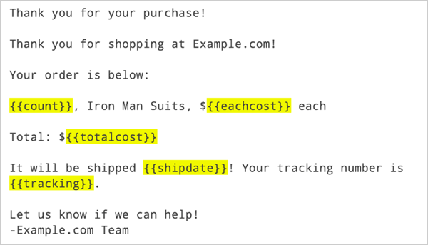 Email Parser by Zapier data extracts.