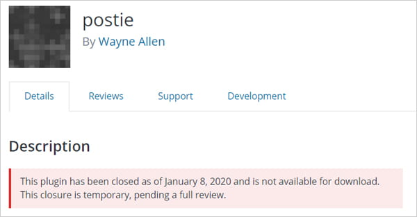 Postie suspension notice