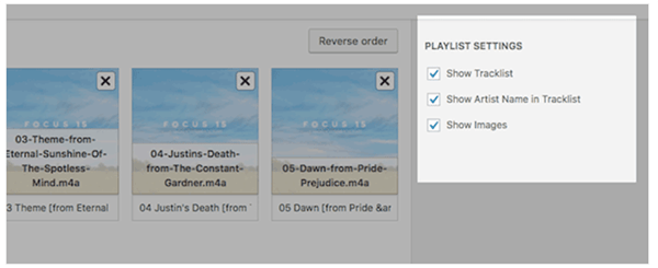 Adjusting audio playlist in WordPress.