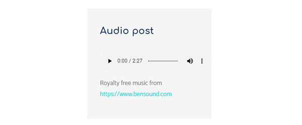 Example of an audio post using the theme arcanum