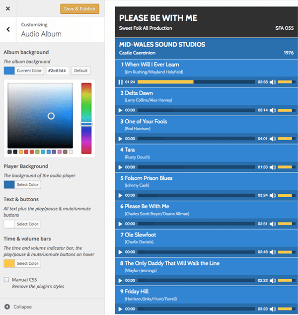 CubeColour customization screen.