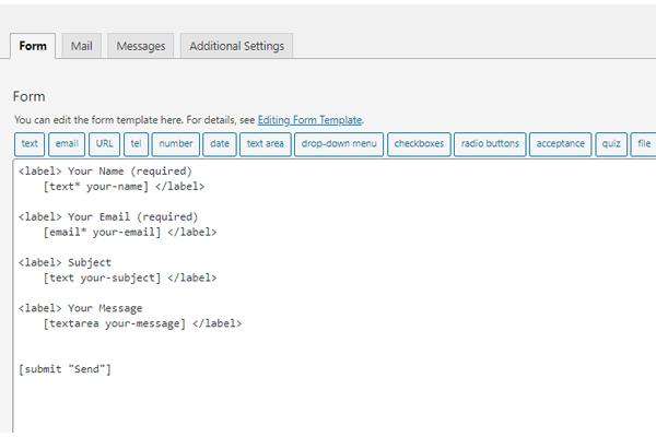 Showing where you add the code to create fields.