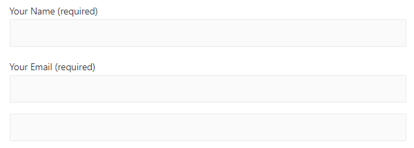 Showing the telephone field which has been inserted but without the label.