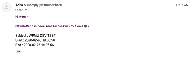 Gogiplus email sent report.