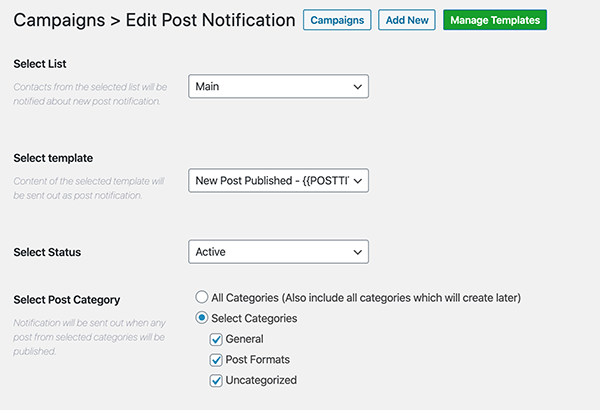 Icegram campaign set up.