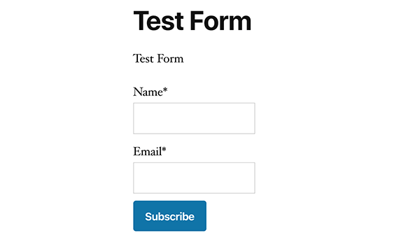 Icegram test form.