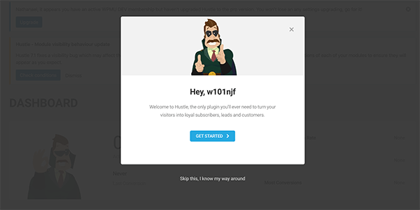 Hustle plugin for WordPress introduction.