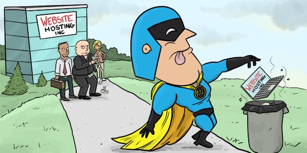 Dev Man having to toss his current hosting plan in the trash as some companies put profits ahead of their product.