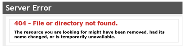 404 - file directory not found.