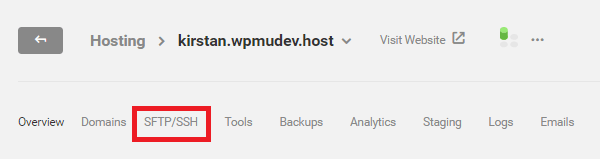 The section of the hub where you can make various changes to your site.