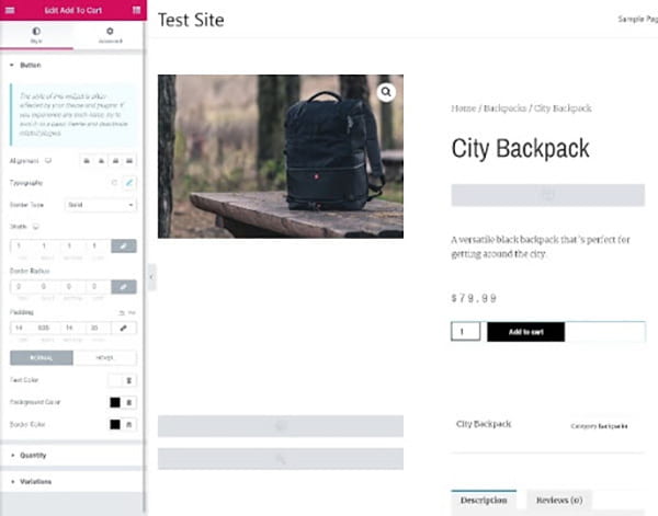 Single product page.