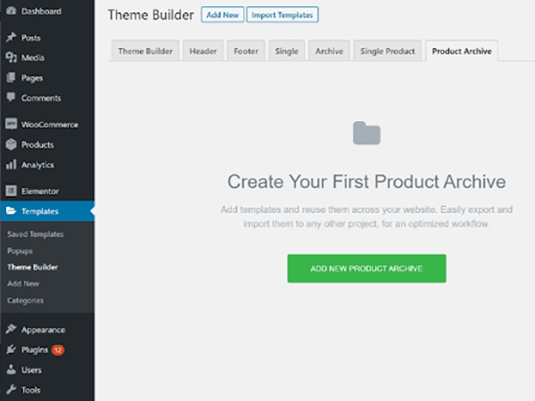 Theme builder template.