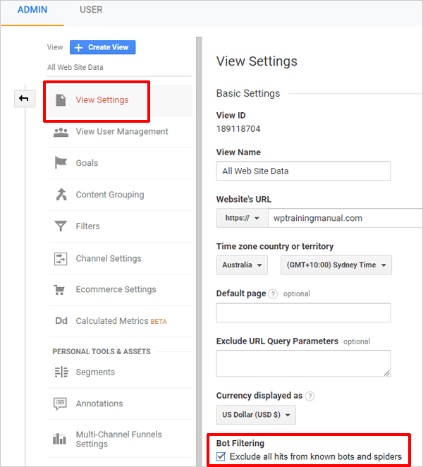 Exclude all hits from known bots and spiders.