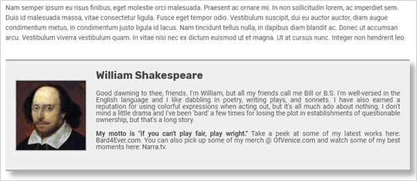 Molongui Authorship plugin bio box example.
