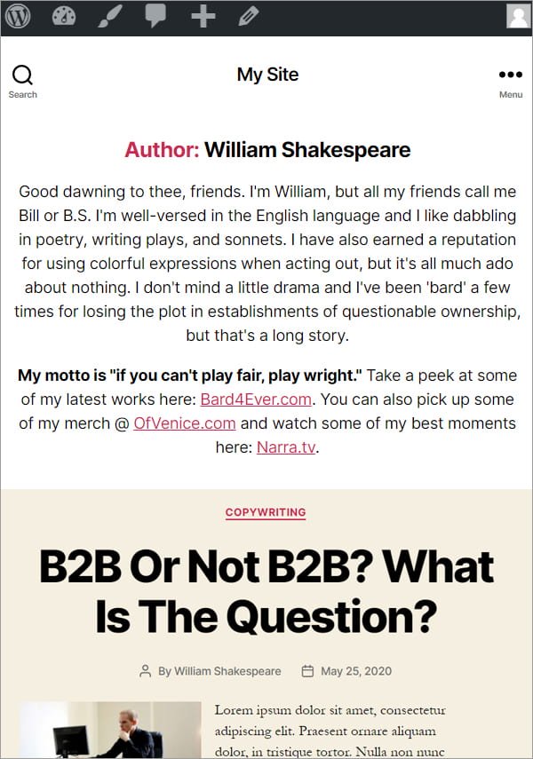 Post Author Archive Page