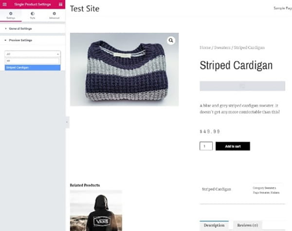 Preview your design before going live.