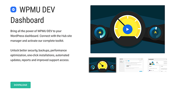 WPMU DEV Dashboard plugin download.