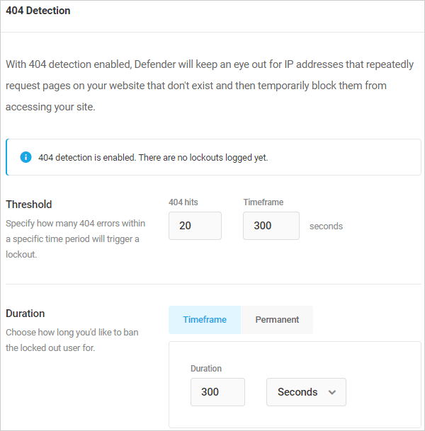 Defender Firewall - 404 Detection.