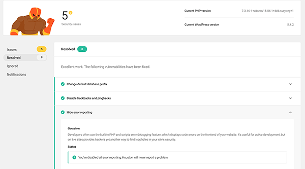 Hide error reporting is now resolved.