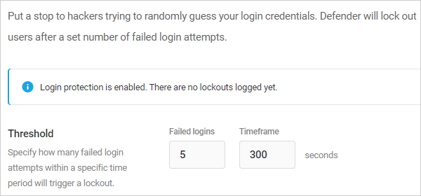 Login lockout threshold