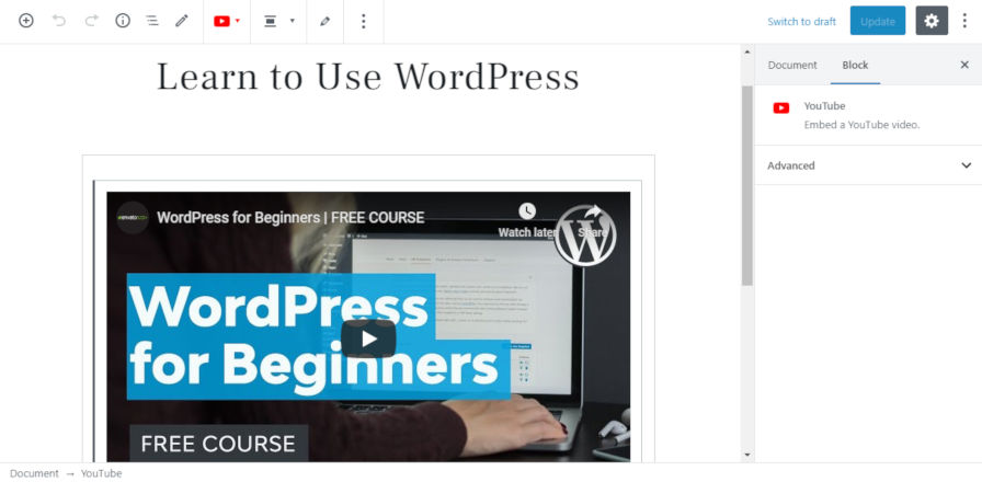 Adding a video to the Mission Ctrl add new board screen.