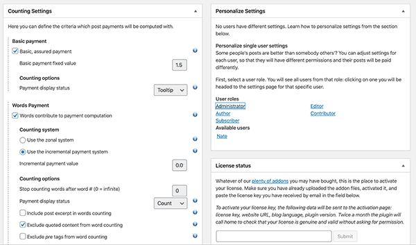 post payment settings.