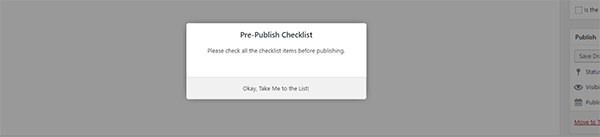 Prepublish notification.