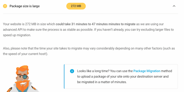 Before you proceed with your migration, Shipper will point out some possible issues and point out solutions