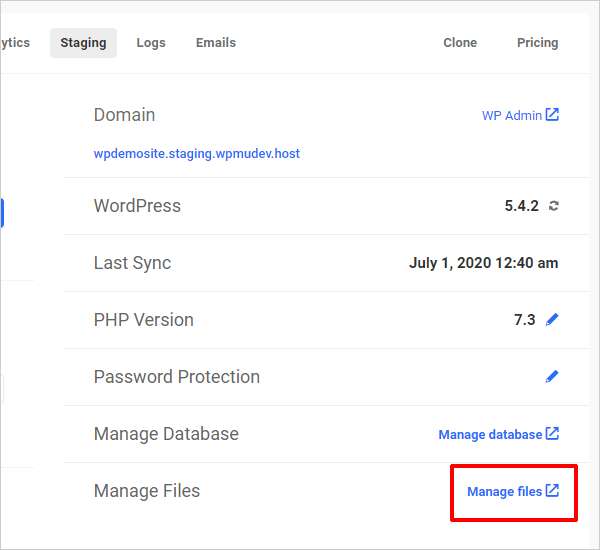 The Hub - Staging site - File Manager